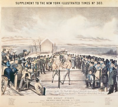 A grande luta entre Tom Hyer e Yankee Sullivan, 1849 de James S. Baillie