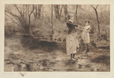 Sem título (Cruzando um riacho na floresta) de James S. King