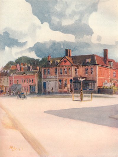 New Inn and High Street, Epsom, 1911, 1914 de James S Ogilvy