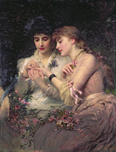 Um espinho no meio de rosas, c.1887 (óleo sobre tela) de James Sant
