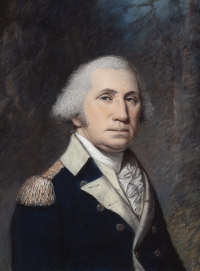 George Washington, provavelmente 1796-97 (pastel sobre papel cinzento) de James Sharples
