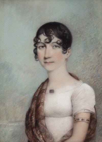 Sra. Jackson, 3/1810 (pastel sobre papel cinzento) de James Sharples