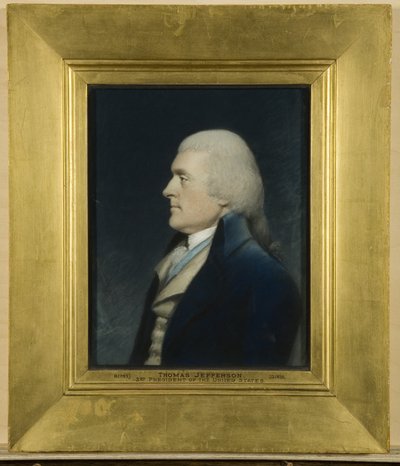 Thomas Jefferson, c.1797 (pastel sobre papel cinzento) de James Sharples