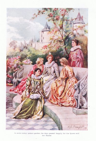 Em algum jardim palaciano ensolarado os dias passaram felizes para a rainha e seus ajudantes. de James Shaw Crompton
