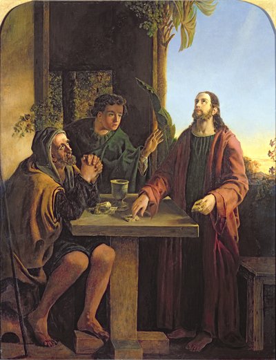 Cristo em Emaús de James Smetham