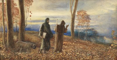 Dante e Virgílio em Vallombrosa, 1866 de James Smetham