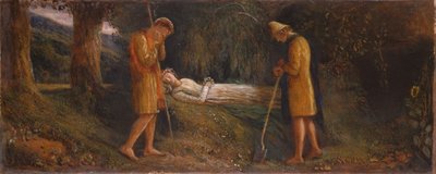 Imogen e os Shepherds 1860-1870.   de James Smetham