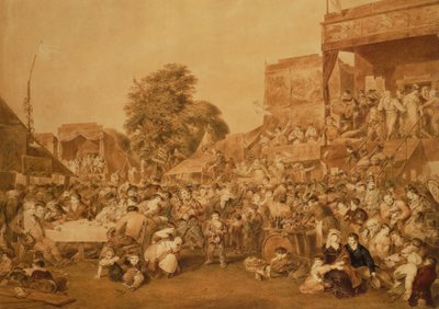 A Feira realizada em 1º de agosto no Hyde Park (aquarela) de James Stephanoff