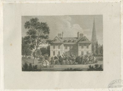 Lichfield - Bishop&39;s Palace in The Close: engraving, sd [c 1816] (print) de James Storer