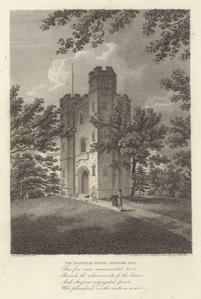 Robert Bloomfield, poeta: A Torre Triangular, Shooters Hill (gravura) de James Storer