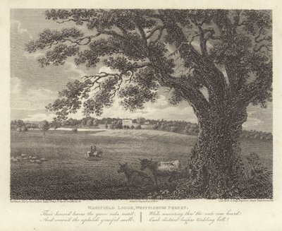 Robert Bloomfield, poeta: Wakefield Lodge, Whittlebury Forest (gravura) de James Storer