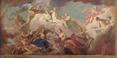 Tempo, verdade e justiça, c.1716 (óleo sobre tela) de James Thornhill