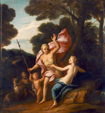Vénus e Adonis c.1705 (óleo sobre tela) de James Thornhill