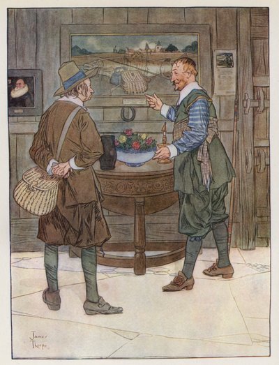 Ilustração para The Compleat Angler por Izaak Walton de James Thorpe