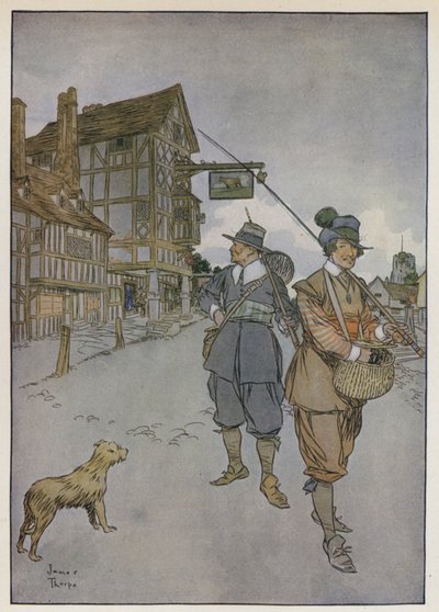 Ilustração para The Compleat Angler de Izaak Walton de James Thorpe