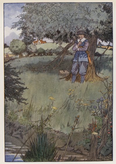 Ilustração para The Compleat Angler de Izaak Walton de James Thorpe