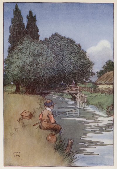 Ilustração para The Compleat Angler de Izaak Walton de James Thorpe