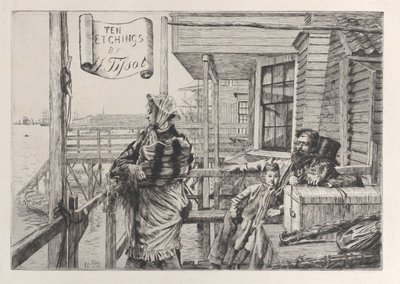 A Pousada Três Corvos, Gravesend, 1877. de James Tissot