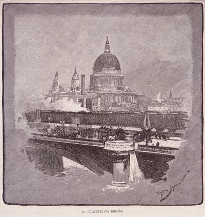Ponte Blackfriars, Londres, 1796 de James Walker