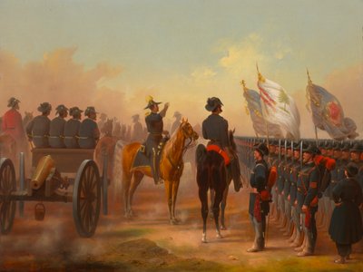 Revisão das tropas de Rhode Island e Maine, 1861. de James Walker