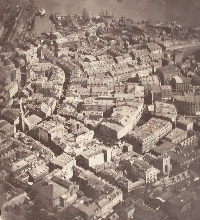 Boston, como a águia e o ganso selvagem vêem, 1860. de James Wallace Black