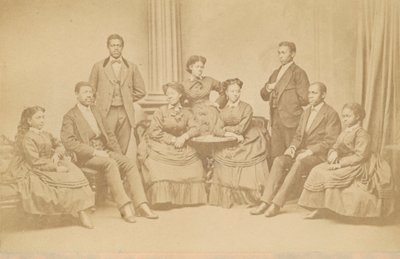 Carte-de-visite dos Cantores do Jubileu, 1872, impresso mais tarde. de James Wallace Black