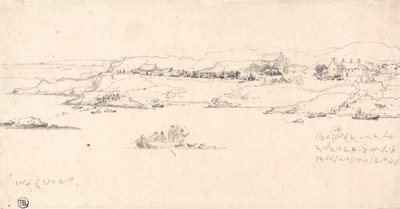 Aldeia Costeira com Barcos de Pesca de James Ward