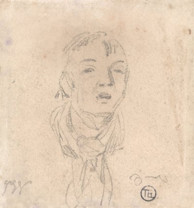 Cabeça de um homem com um lenço solto de James Ward