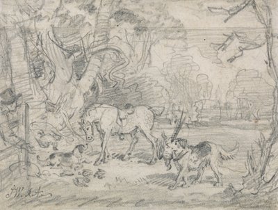 Lord Southampton&39;s Shooting Pony, com Sailor, His Retriever, e Rover, His Spaniel de James Ward