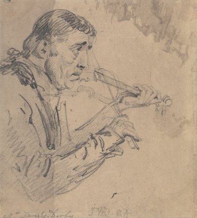 O Sr. James Derby a tocar violino de James Ward