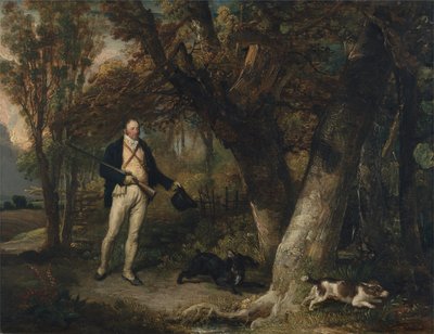 Retrato do Rev. Thomas Levett e Cães Favoritos, Tiro de Galo de James Ward