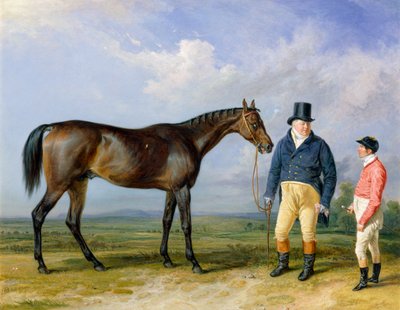Rockingham com o seu dono, John Theobald, e Jockey, Jem Robinson