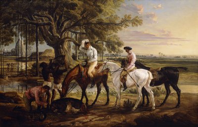 Sir Charles Blunt na morte do javali, 1816 de James Ward
