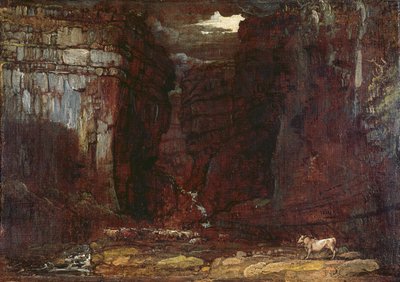 Estudo para &39;Gordale Scar&39;, c.1811-13 (óleo sobre tela) de James Ward