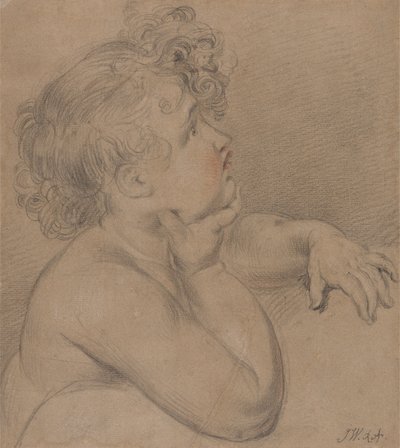 Estudo da Natureza, um dos filhos da Caridade para o quadro grande da Alegoria de Waterloo de James Ward