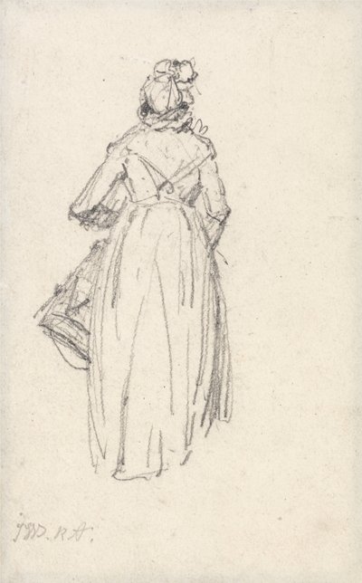 Mulher de pé, vista de trás de James Ward