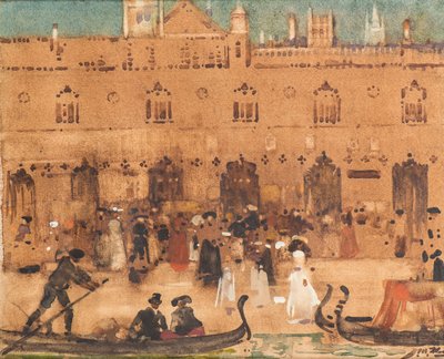 Cena veneziana (aquarela) de James Watterston Herald