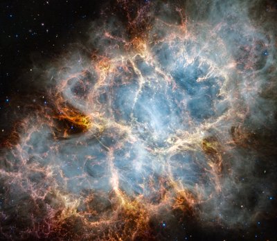 Nebulosa do Caranguejo (Imagem NIRCam e MIRI) de James Webb Space Telescope (NASA)