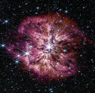WR 124 (Imagem composta NIRCam e MIRI) de James Webb Space Telescope (NASA)