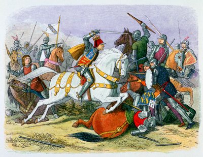 Ilustração de Ricardo III na Batalha de Bosworth, século XIX de James William Edmund Doyle
