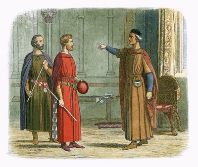 O Rei Eduardo I ameaça o Lorde Marshal de James William Edmund Doyle