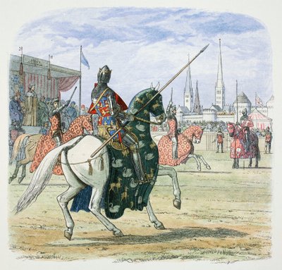 O Rei Ricardo II interrompe o duelo entre os Duques de Hereford e Norfolk, 1398 1864 de James William Edmund Doyle
