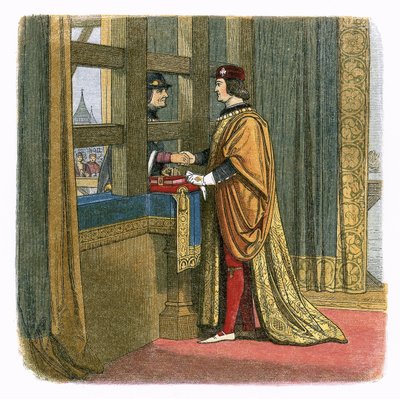 Encontro do rei Eduardo IV e Luís XI da França em Pecquigny de James William Edmund Doyle