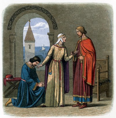 A conselho de sua mãe, Eleanor da Aquitânia, rei Ricardo I de James William Edmund Doyle
