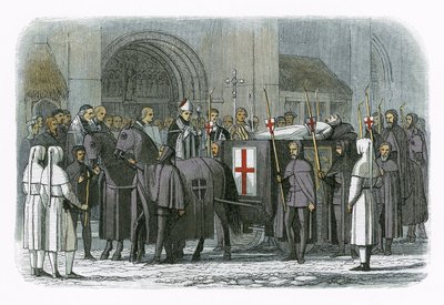 O corpo do rei Ricardo II trazido para a catedral de São Paulo de James William Edmund Doyle