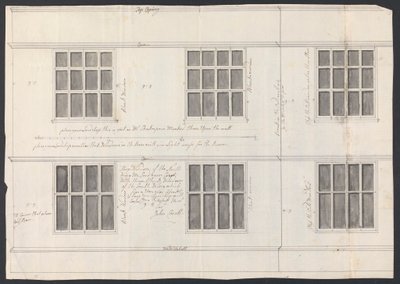 Cobham Hall, Kent: Desenho para Windows de James Wyatt