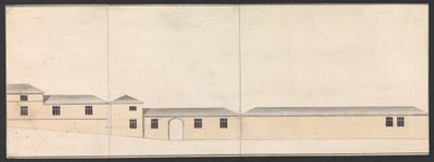 Cobham Hall, Kent: Elevação dos estábulos de James Wyatt