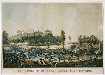 A Tomada de Chapultepec 13 de setembro de 1847, 1848 (cromolitografia em papel de capa) de James after Walker