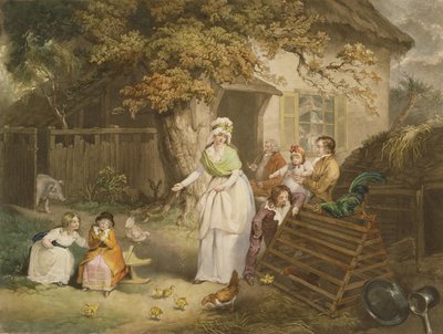 The Citizens Retreat, 1796 (mezzotint colorido) de James after Ward