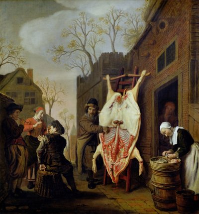 O Talho (óleo sobre tela) de Jan (1620-76) Victors